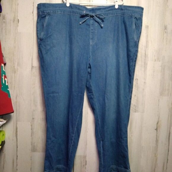 Universal Thread Women's 24W Pull-On Drawstring Denim Pants - Picture 1 of 10